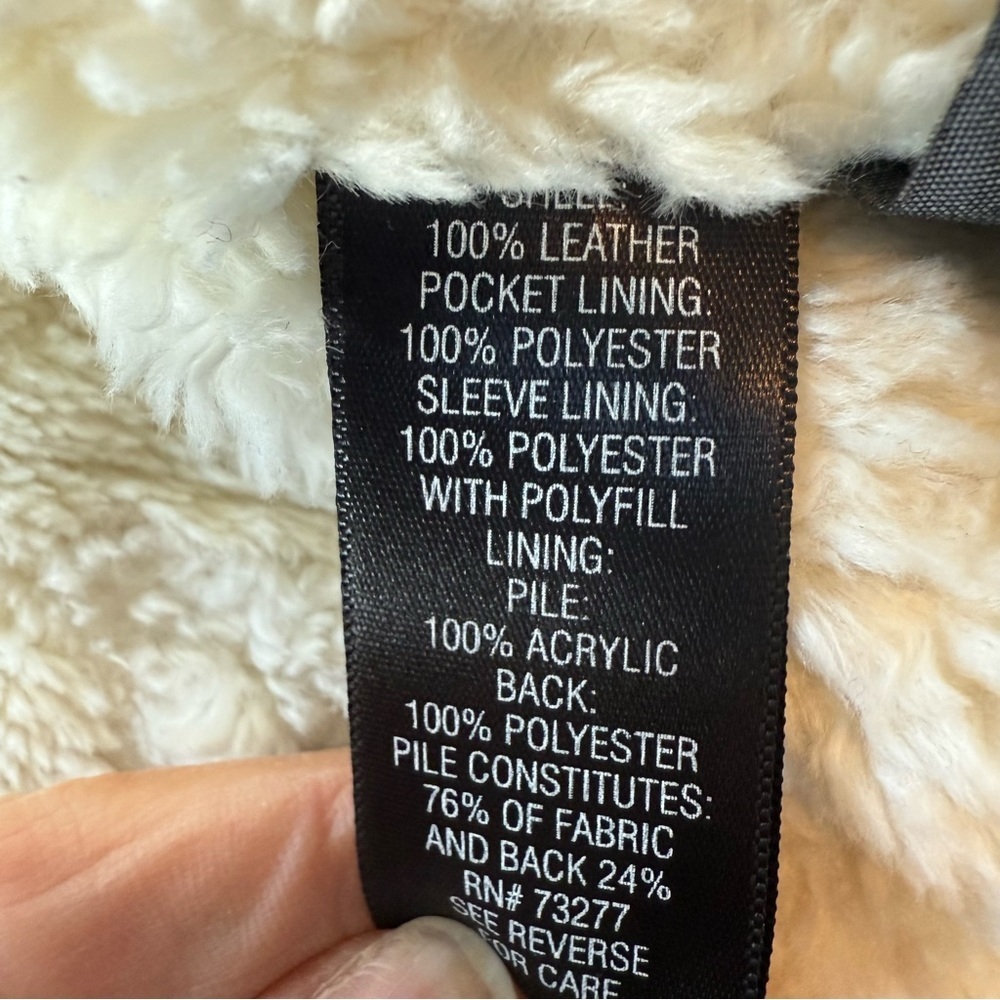 Croft & Barrow Tan Suede Jacket with Cream Collar, Size XL - Picture 8 of 13